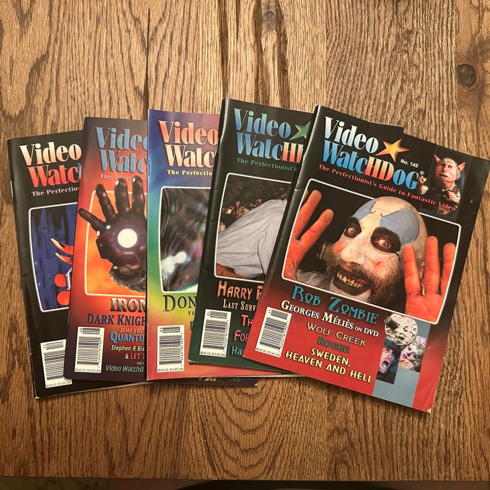 Video Watchdog Magazine Lot 5 Issues 145 146 149 150 153 Rob Zombie Iron Man Y2K